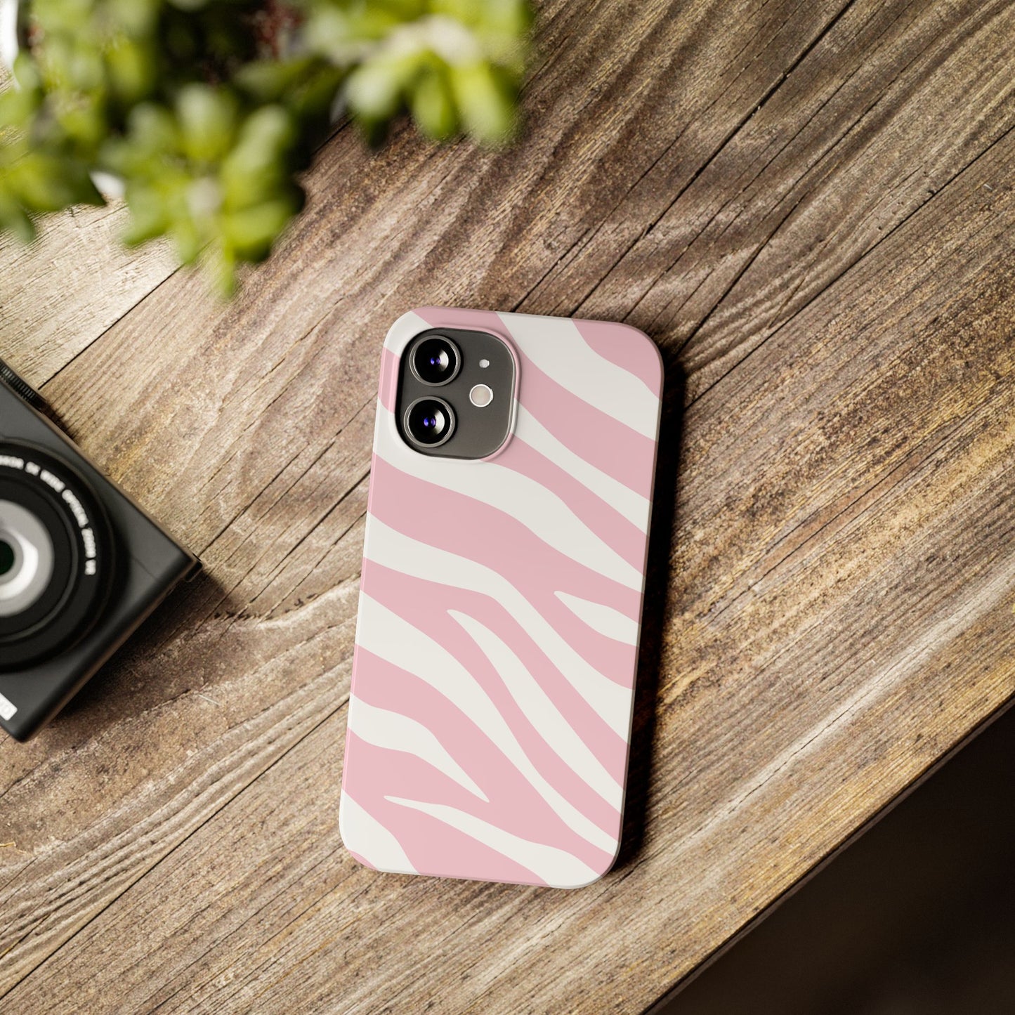 Pink Zebra Slim iPhone Case