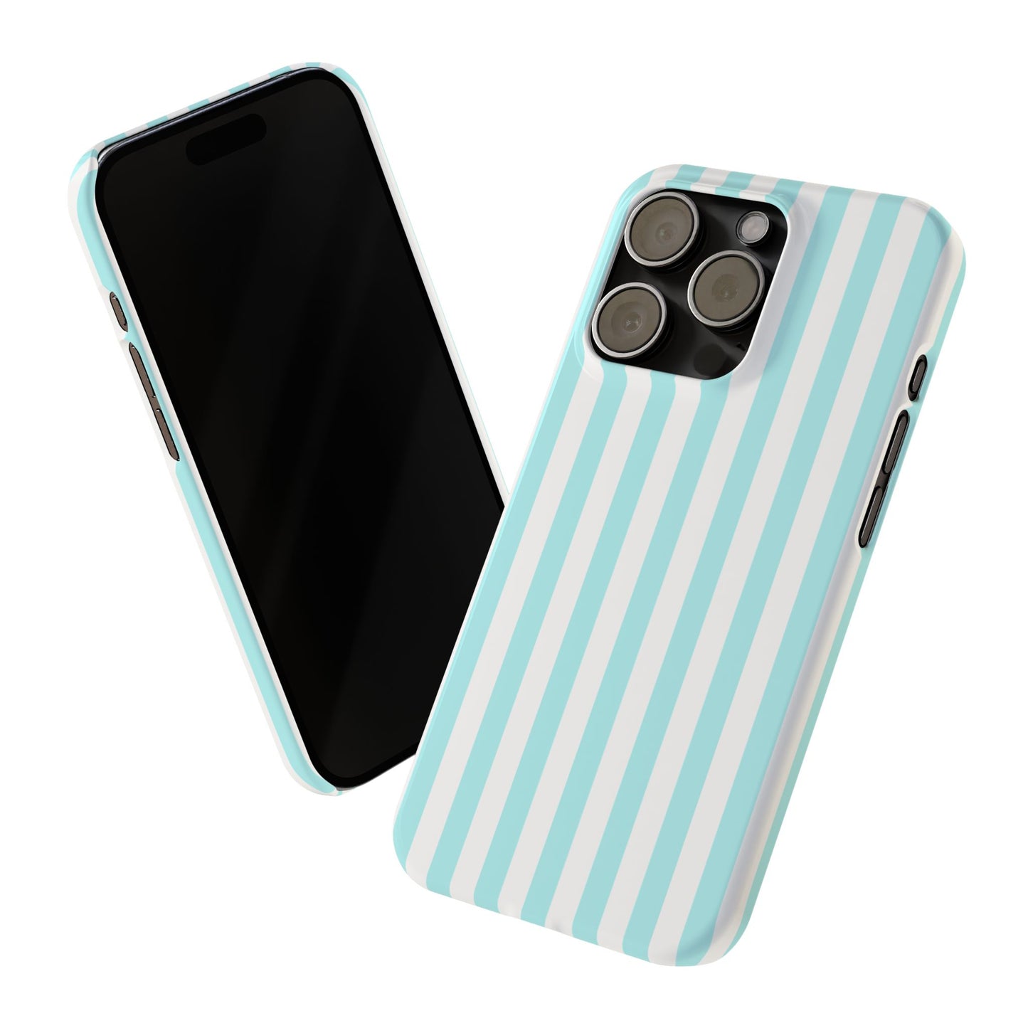 Blue Striped Summer Slim iPhone Case