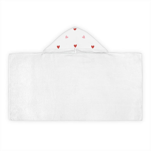 Polka Hearts Youth Hooded Towel