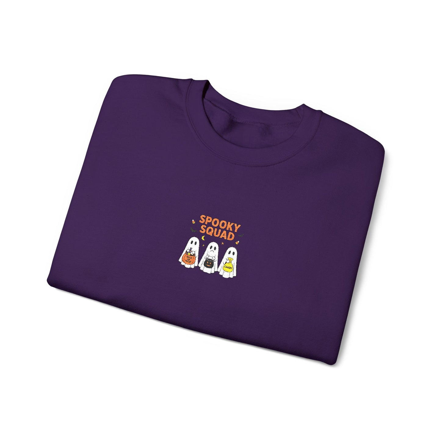Spooky Squad Trick or Treat Embroidered Crewneck Sweatshirt