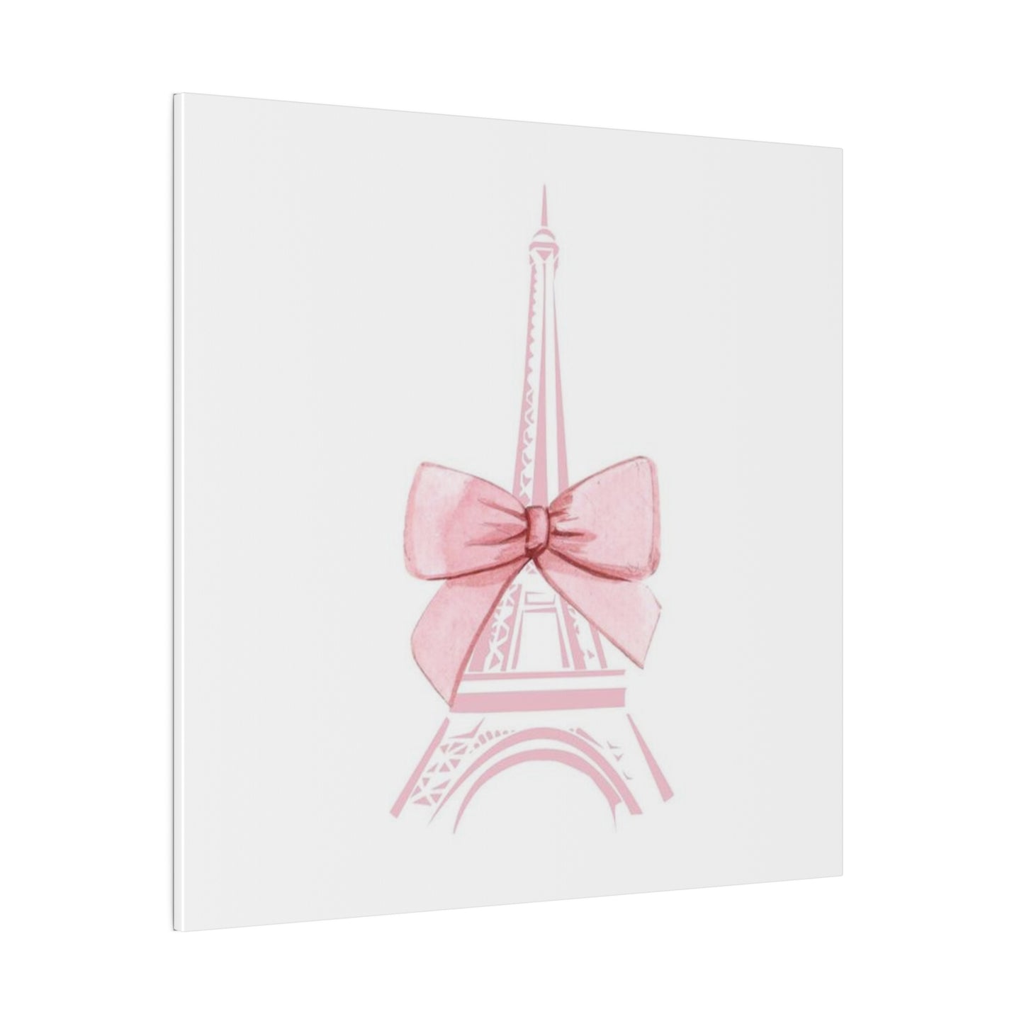 Eiffel Tower Bow Matte Canvas, Stretched
