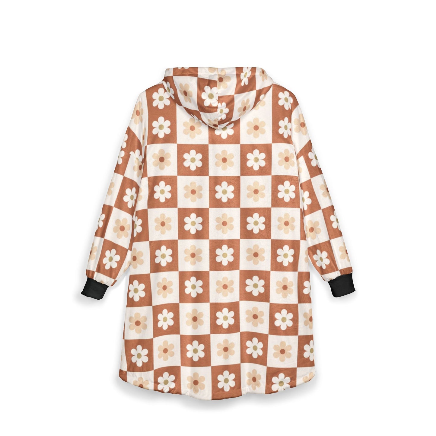 Daisy Checkered Hooded Blanket