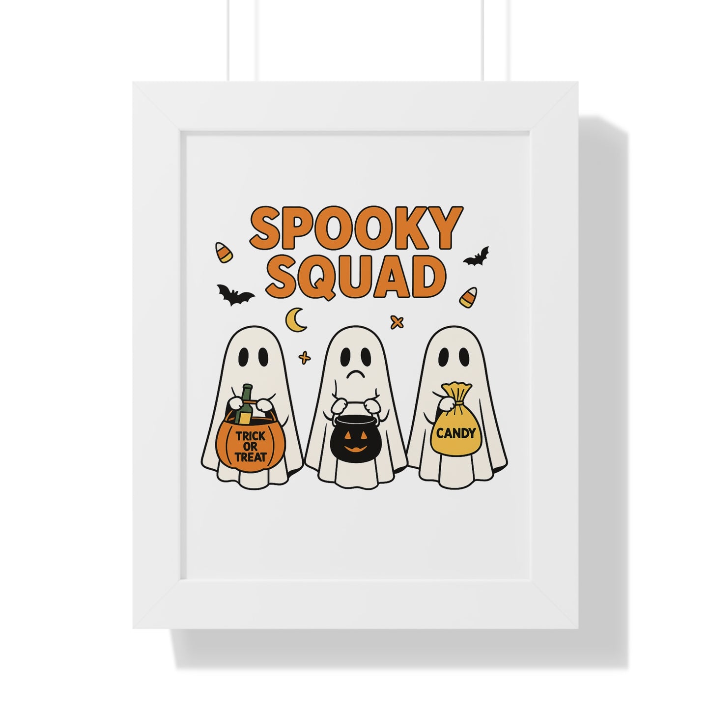 Spooky Squad Trick or Treat Framed Poster (Black or White Frame)