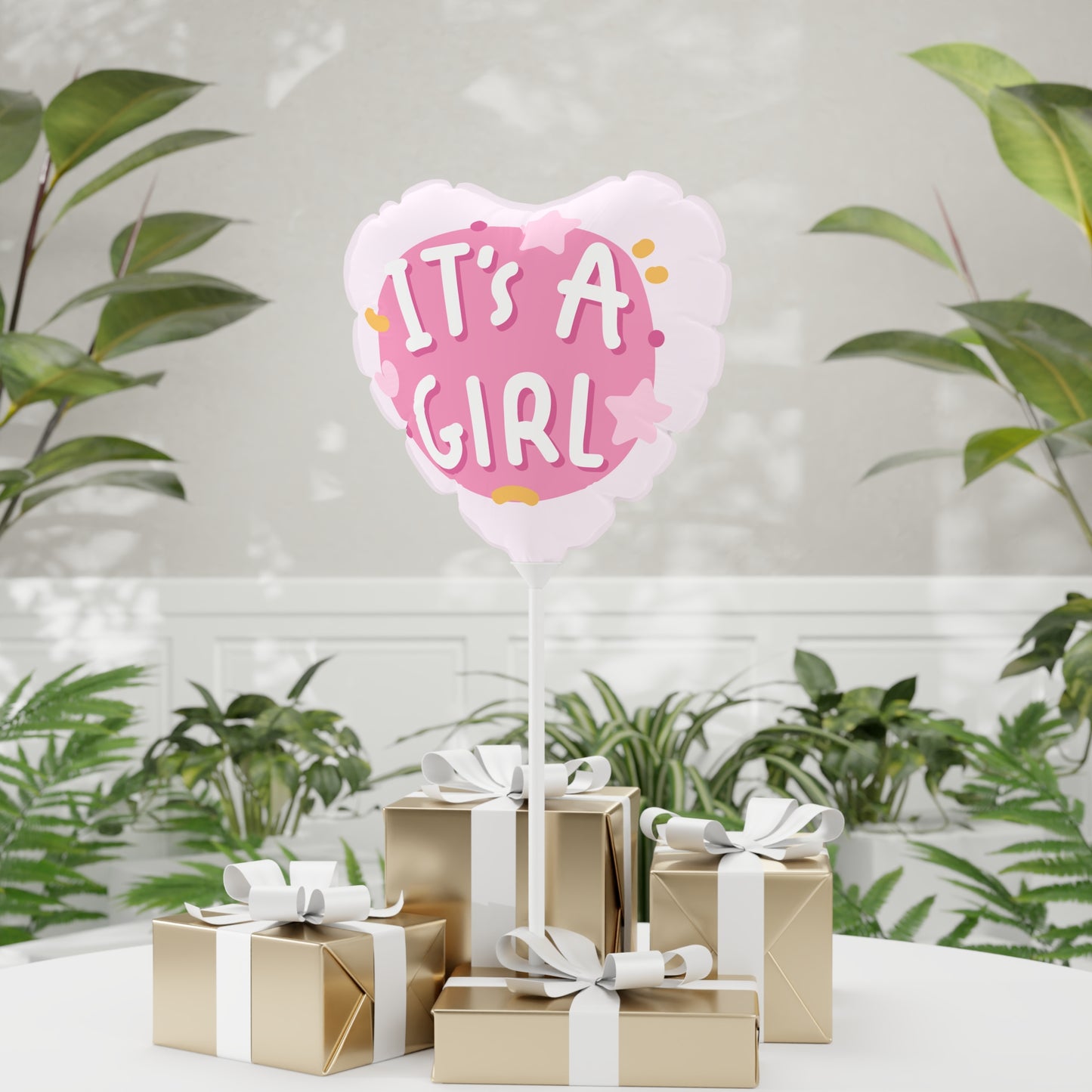 It's a Girl Star Gender Reveal 11" Balloon