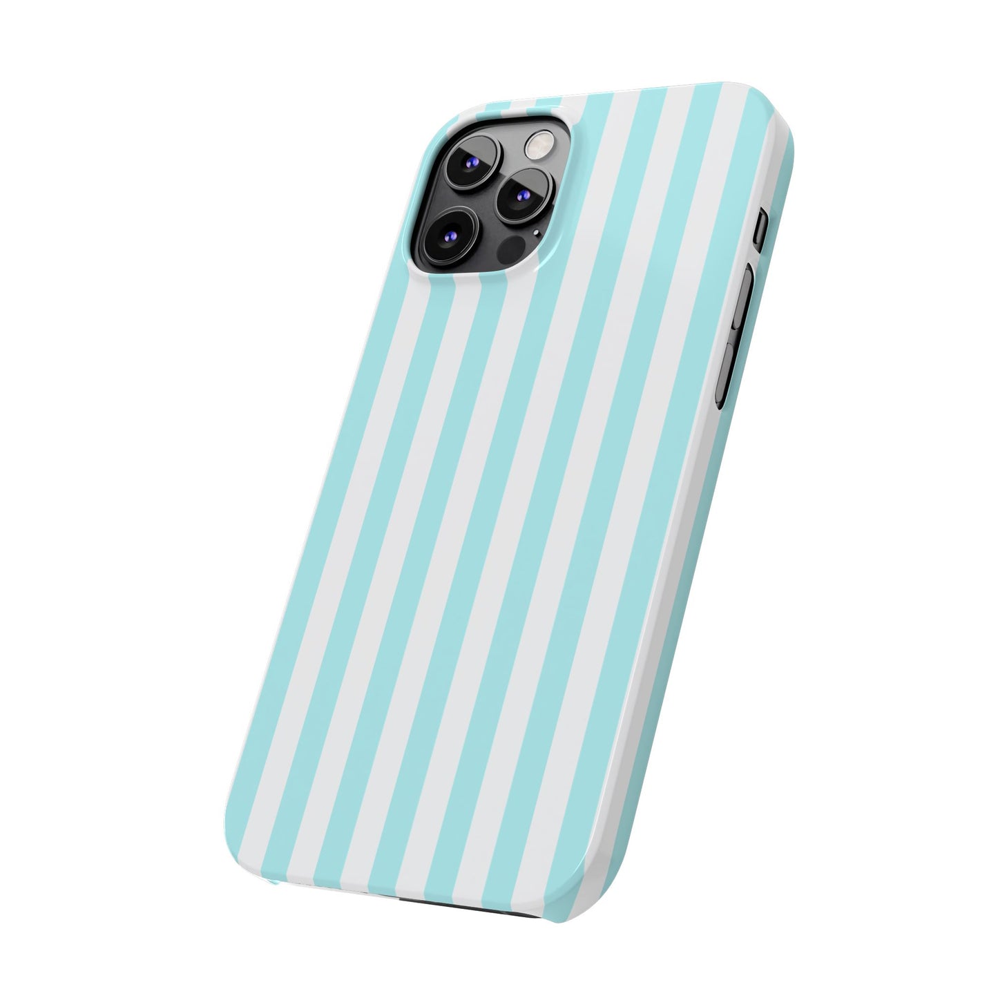 Blue Striped Summer Slim iPhone Case