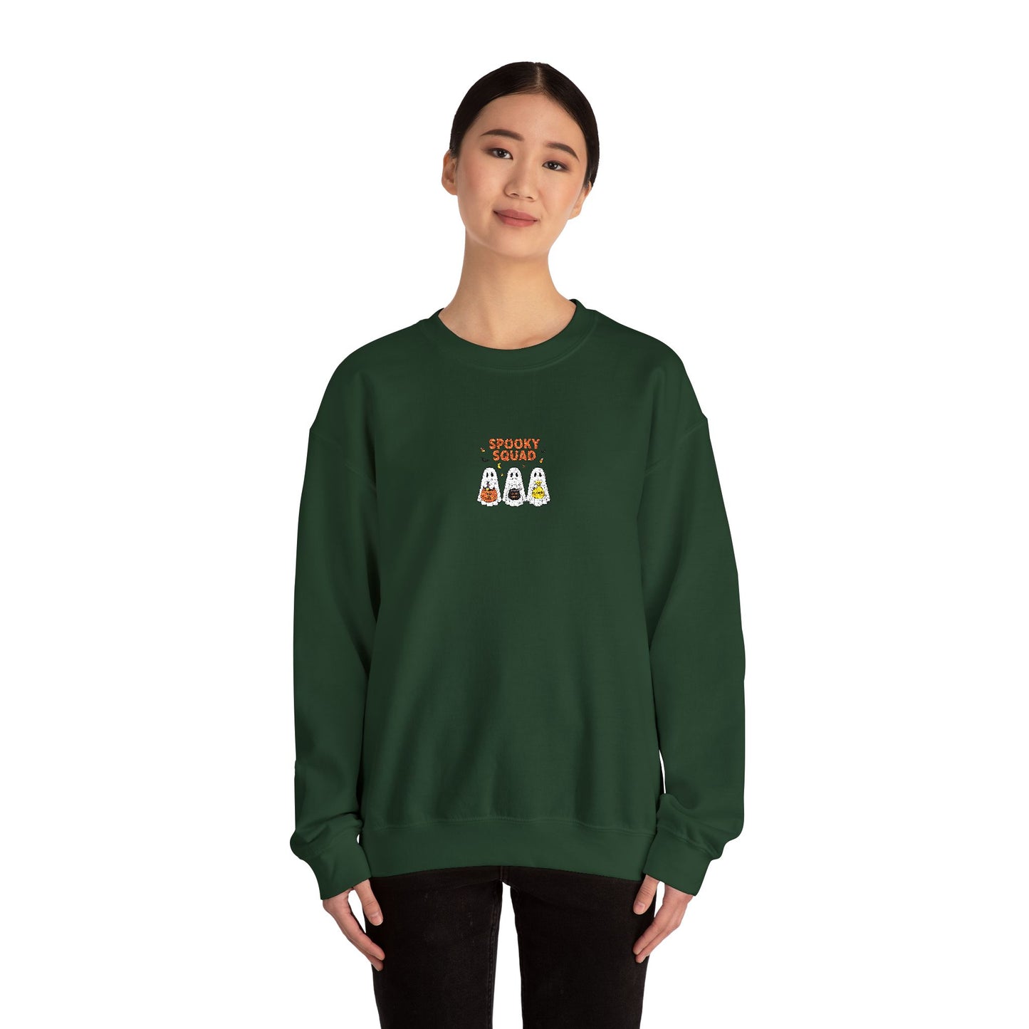 Spooky Squad Trick or Treat Embroidered Crewneck Sweatshirt