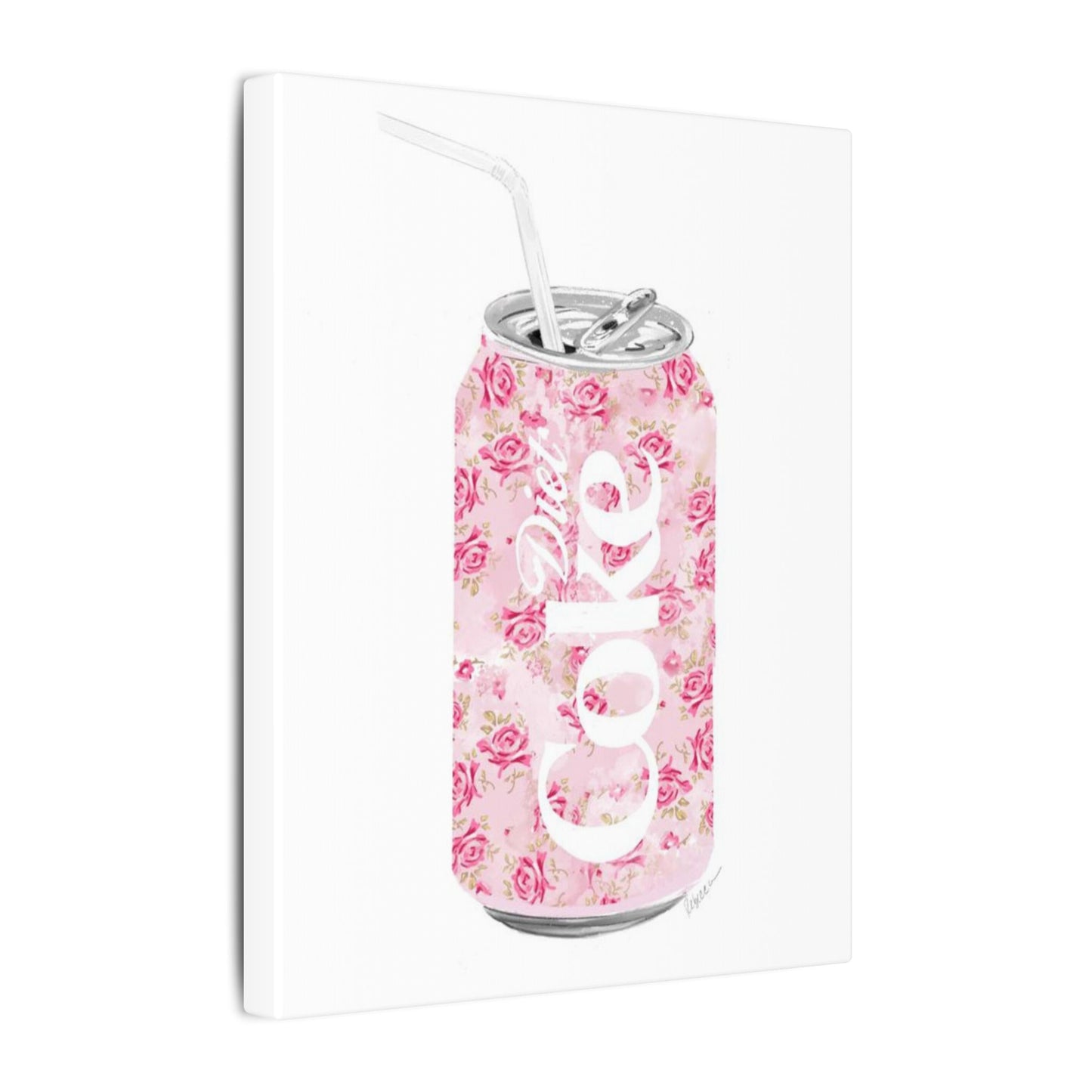 Rose Diet Coke Matte Canvas, Stretched