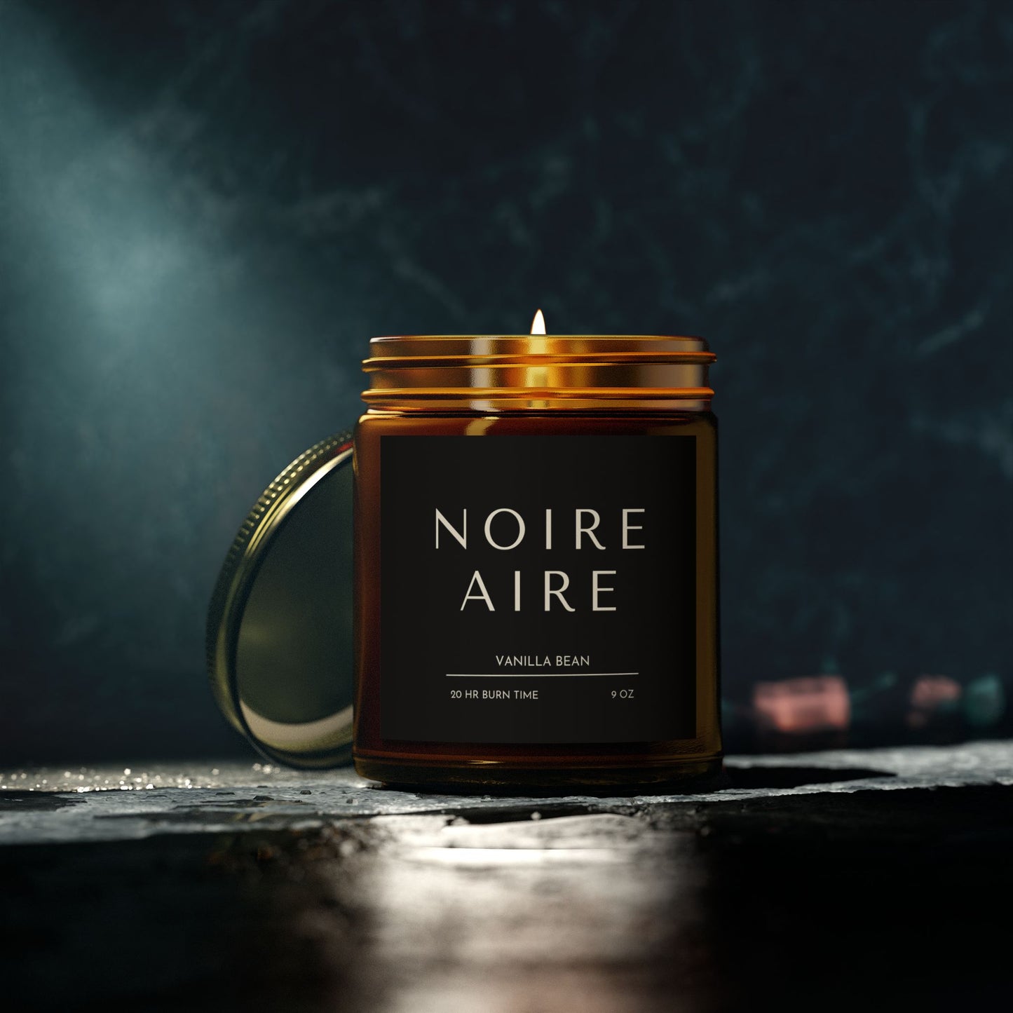 Noire Aire Vanilla Bean Scented Candles (4oz, 9oz)