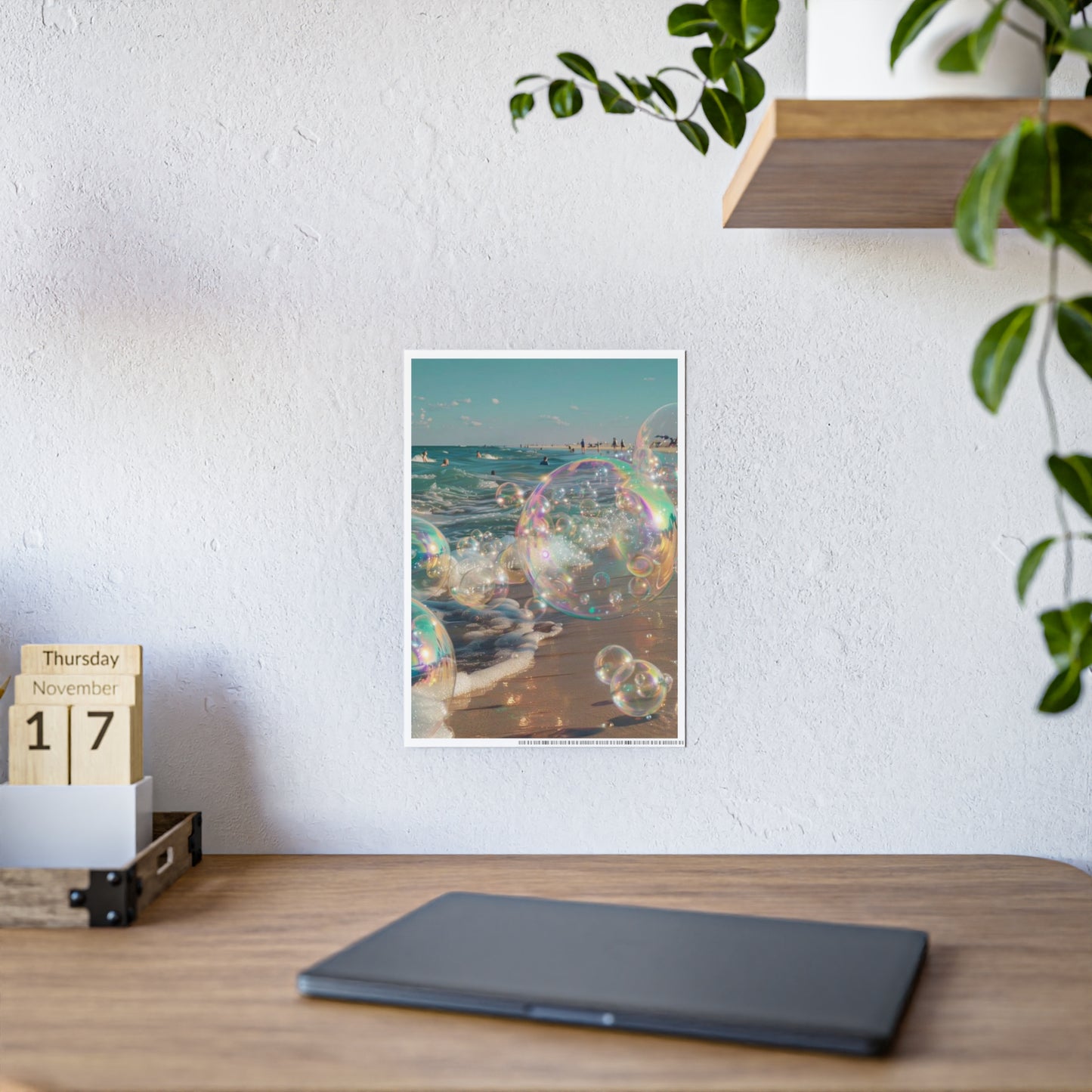 Bubble Beach Gloss Poster