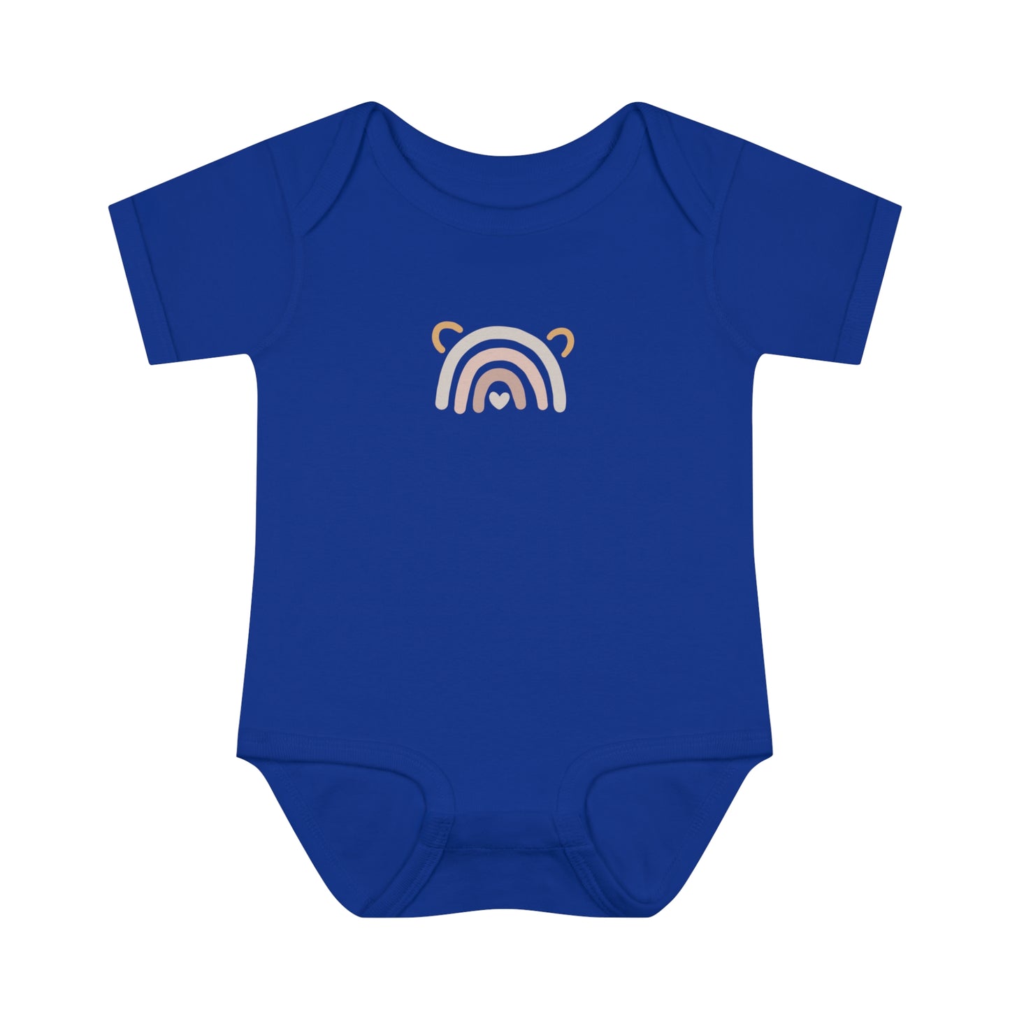 Rainbow Heart Baby Bodysuit