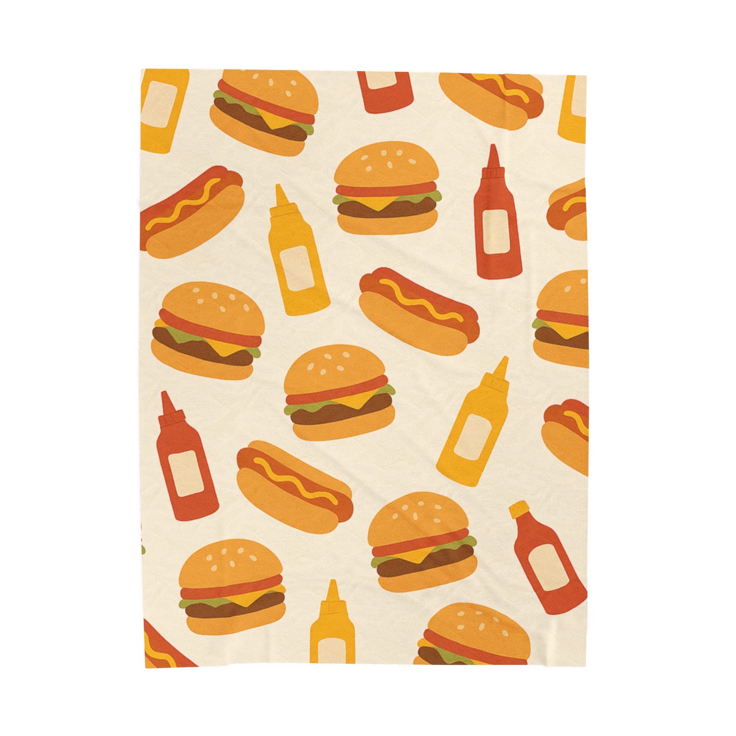 Hamburger Dog Velveteen Plush Blanket