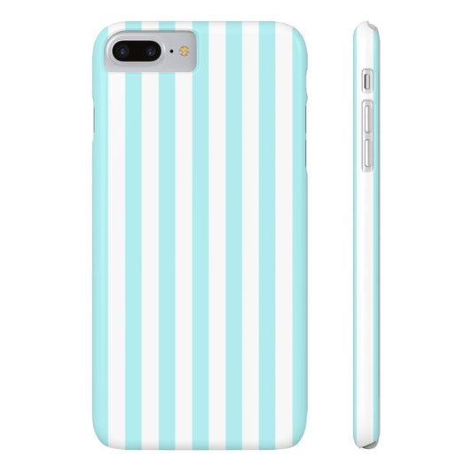 Blue Striped Summer Slim iPhone Case
