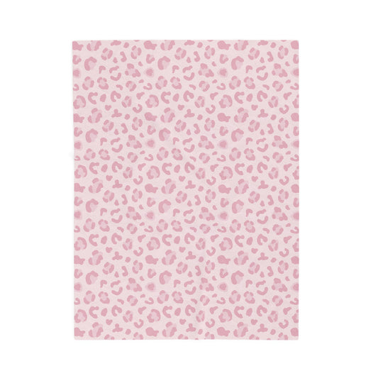 Pink Cheetah Velveteen Plush Blanket