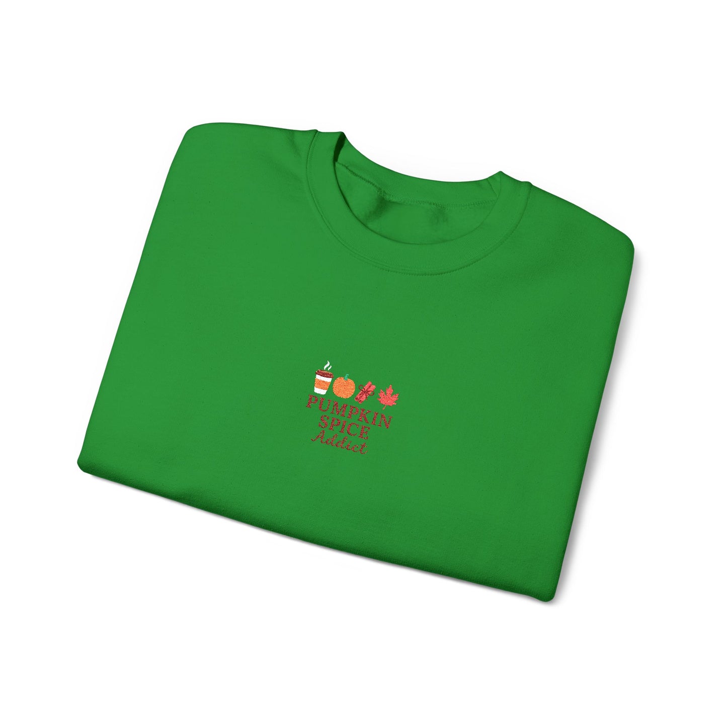 Pumpkin Spice Addict Embroidered Crewneck Sweatshirt