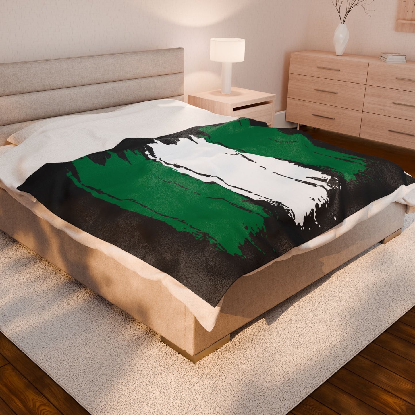 Nigerian Painted Flag Velveteen Plush Blanket