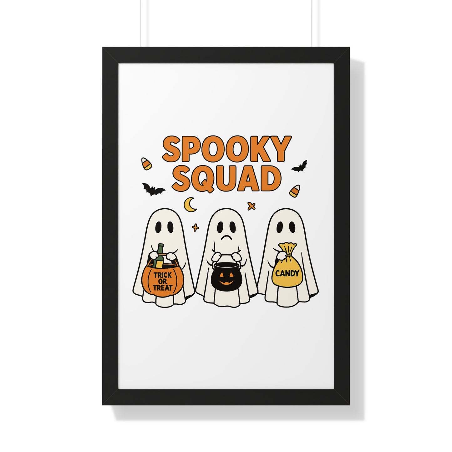 Spooky Squad Trick or Treat Framed Poster (Black or White Frame)