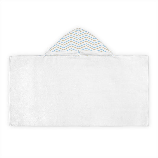 Blue Gold Zig-Zag Youth Hooded Towel