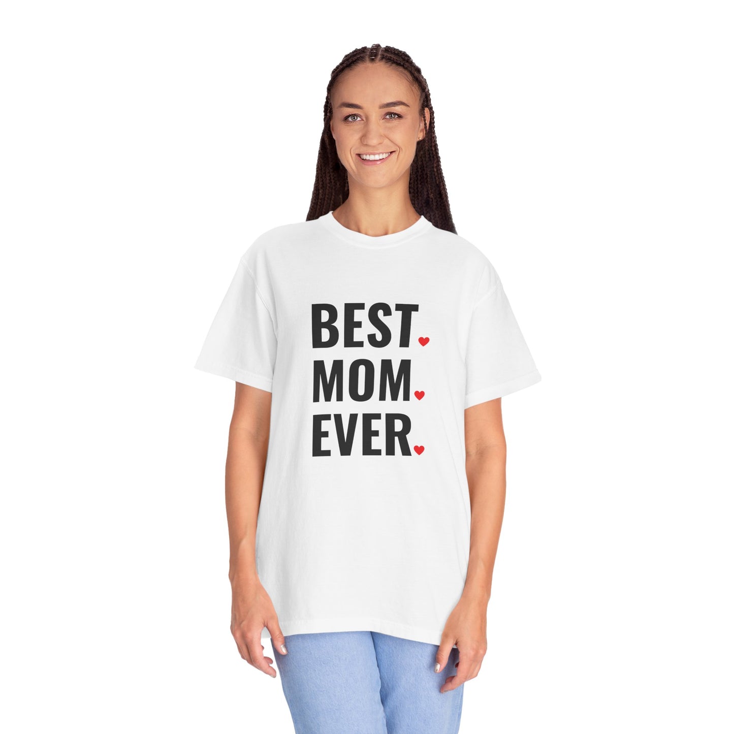 Best Mom Ever Hearts Oversized T-shirt