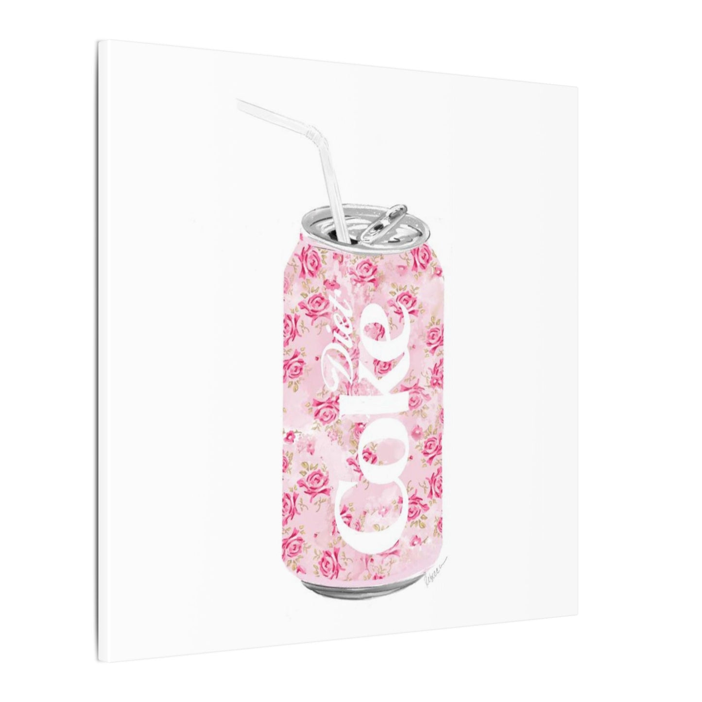Rose Diet Coke Matte Canvas, Stretched