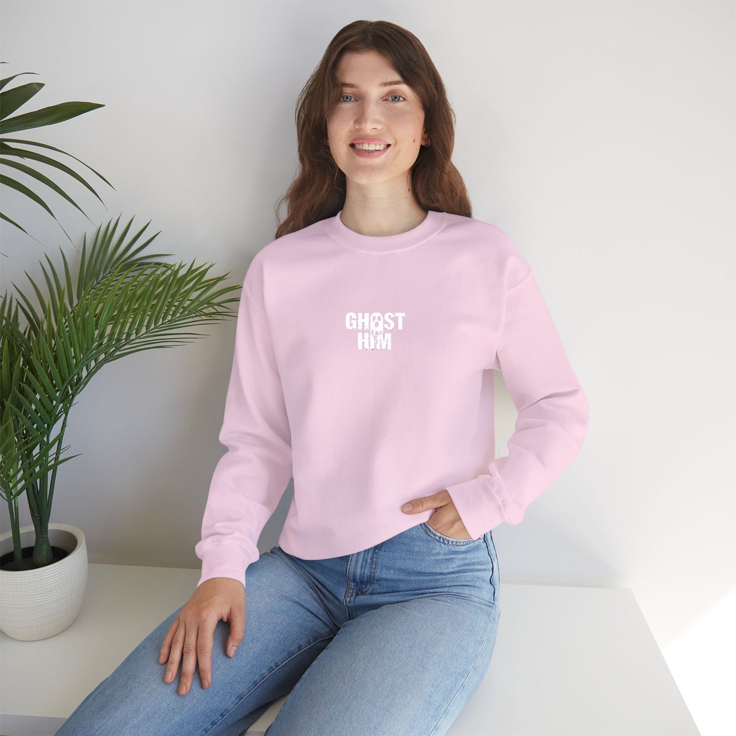 Ghost Him Embroidered Crewneck Sweatshirt