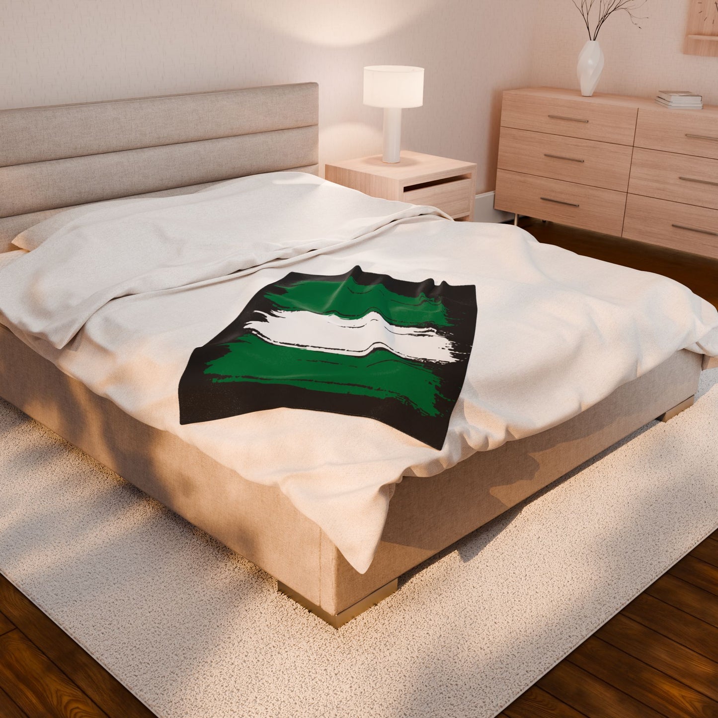 Nigerian Painted Flag Velveteen Plush Blanket