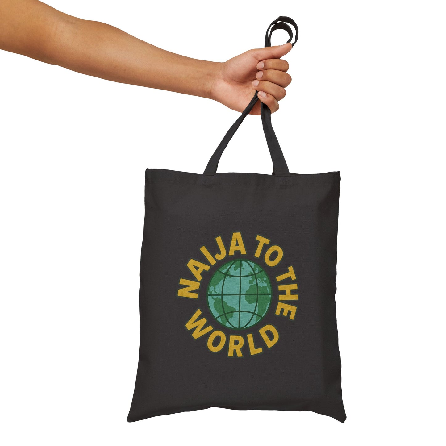 Naija to the World 100% Cotton Canvas Tote Bag