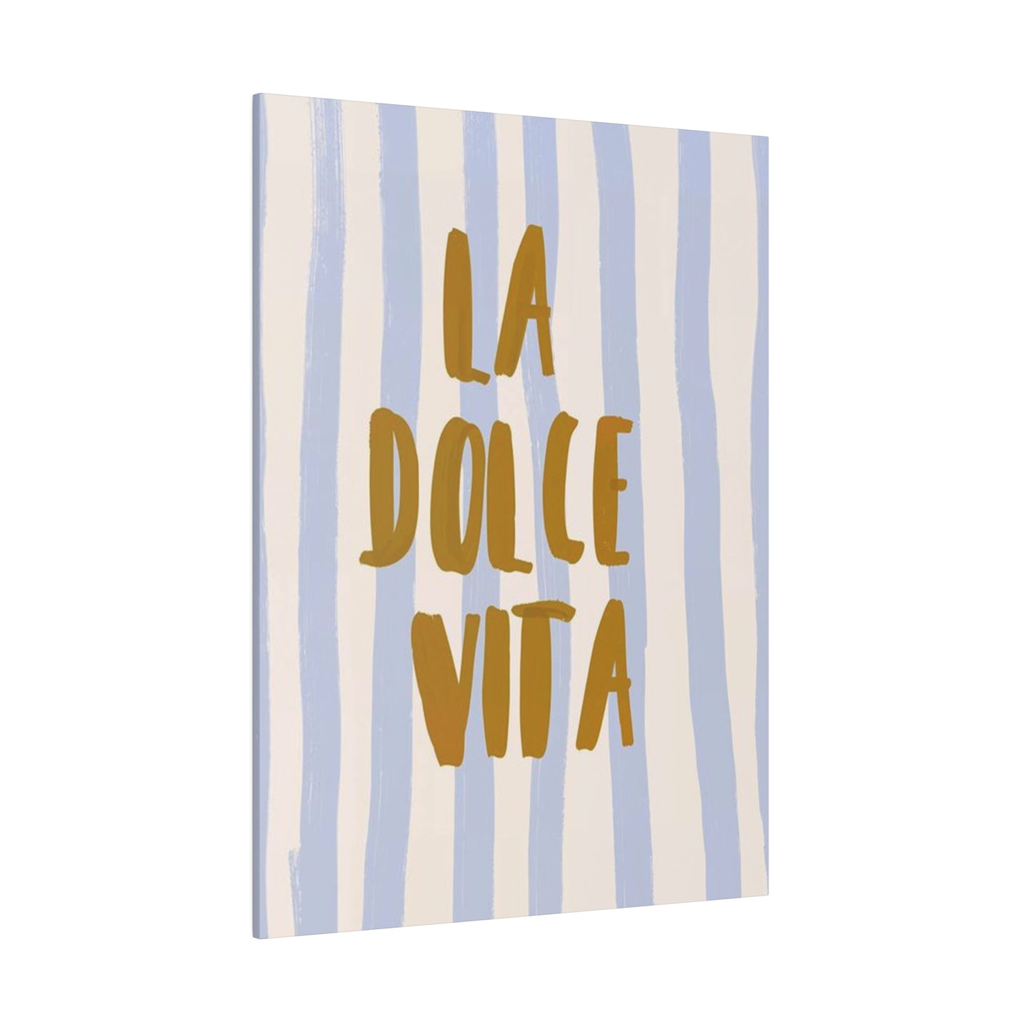 La Dolce Vita Blue Striped Matte Canvas, Stretched