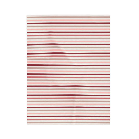 Love Stripes Velveteen Plush Blanket