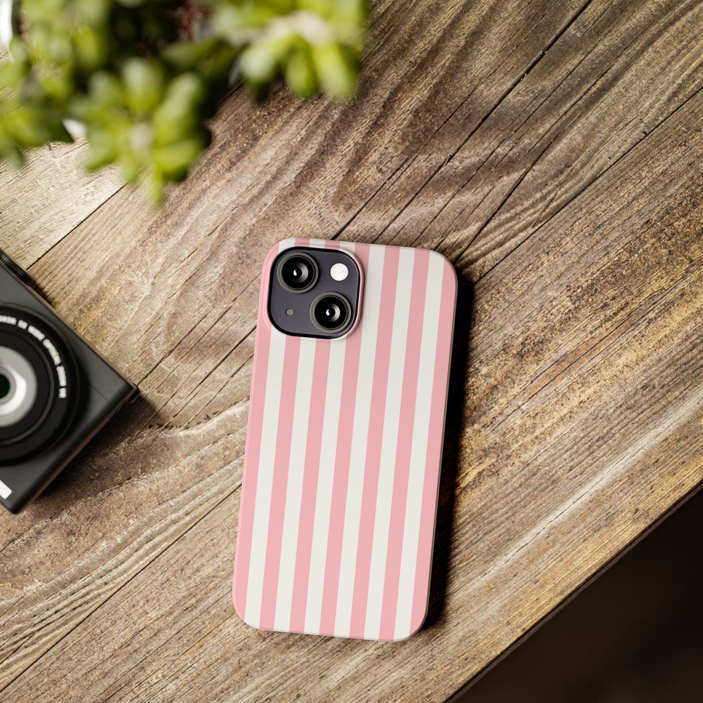Pink Striped Summer Slim iPhone Case