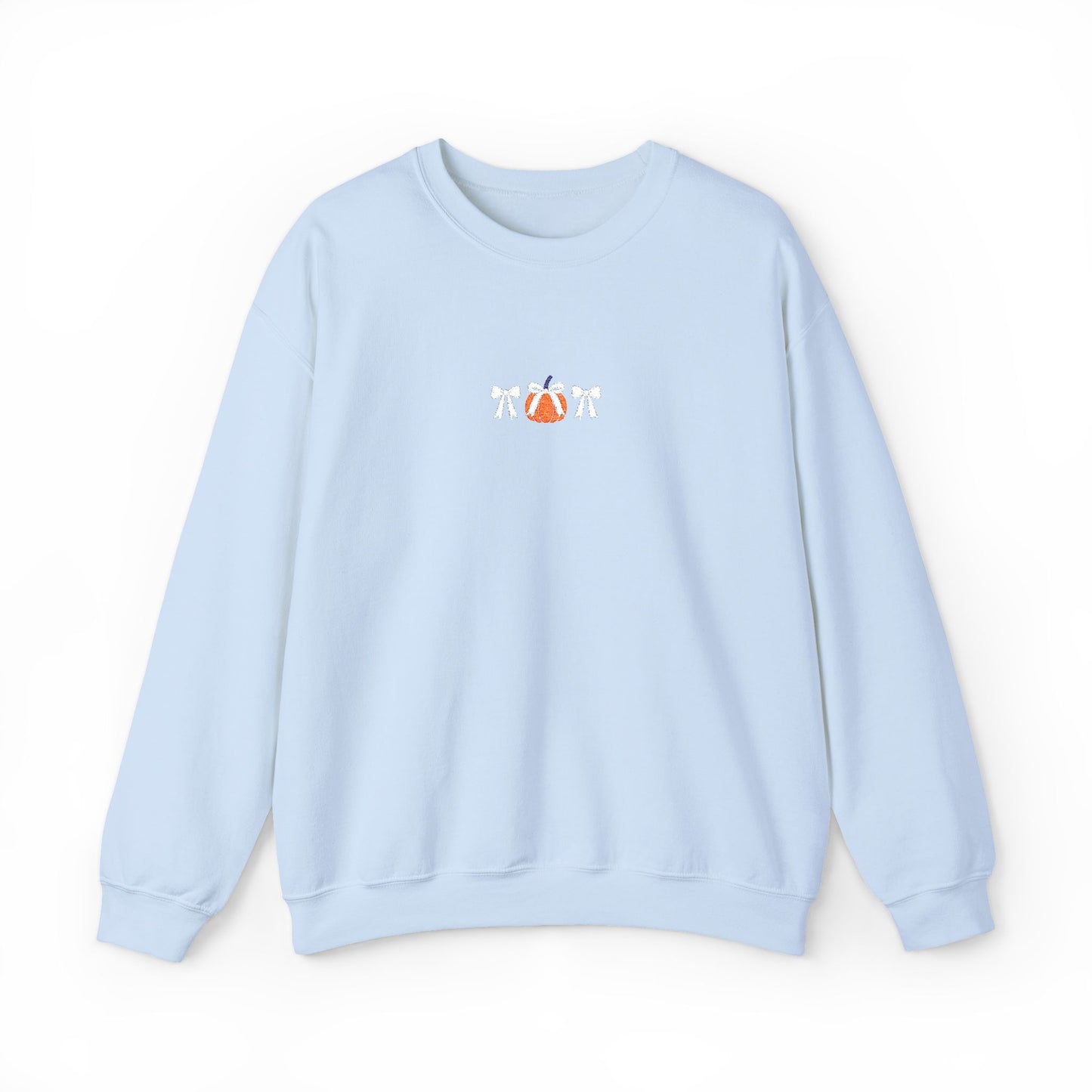 Coquette Pumpkin Embroidered Crewneck Sweatshirt