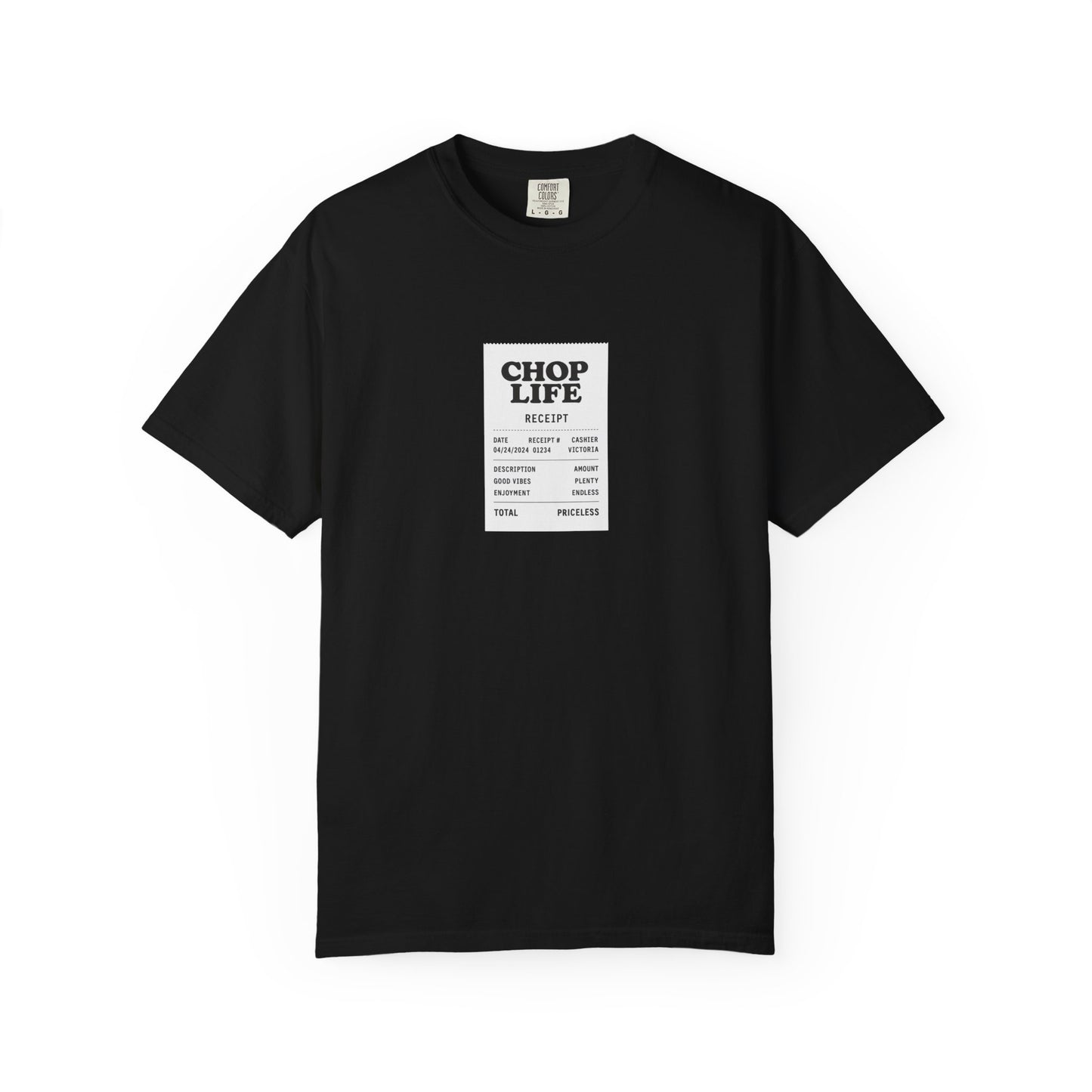 Chop Life Receipt Oversized T-shirt
