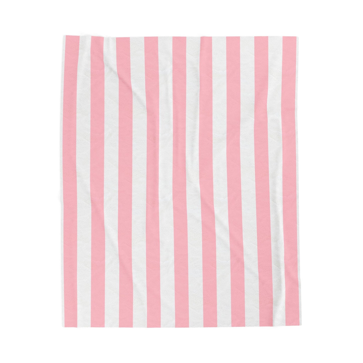 Pink Striped Summer Velveteen Plush Blanket