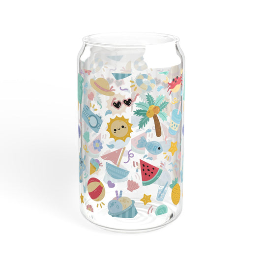 Festive Summer Sipper Glass (16 oz)