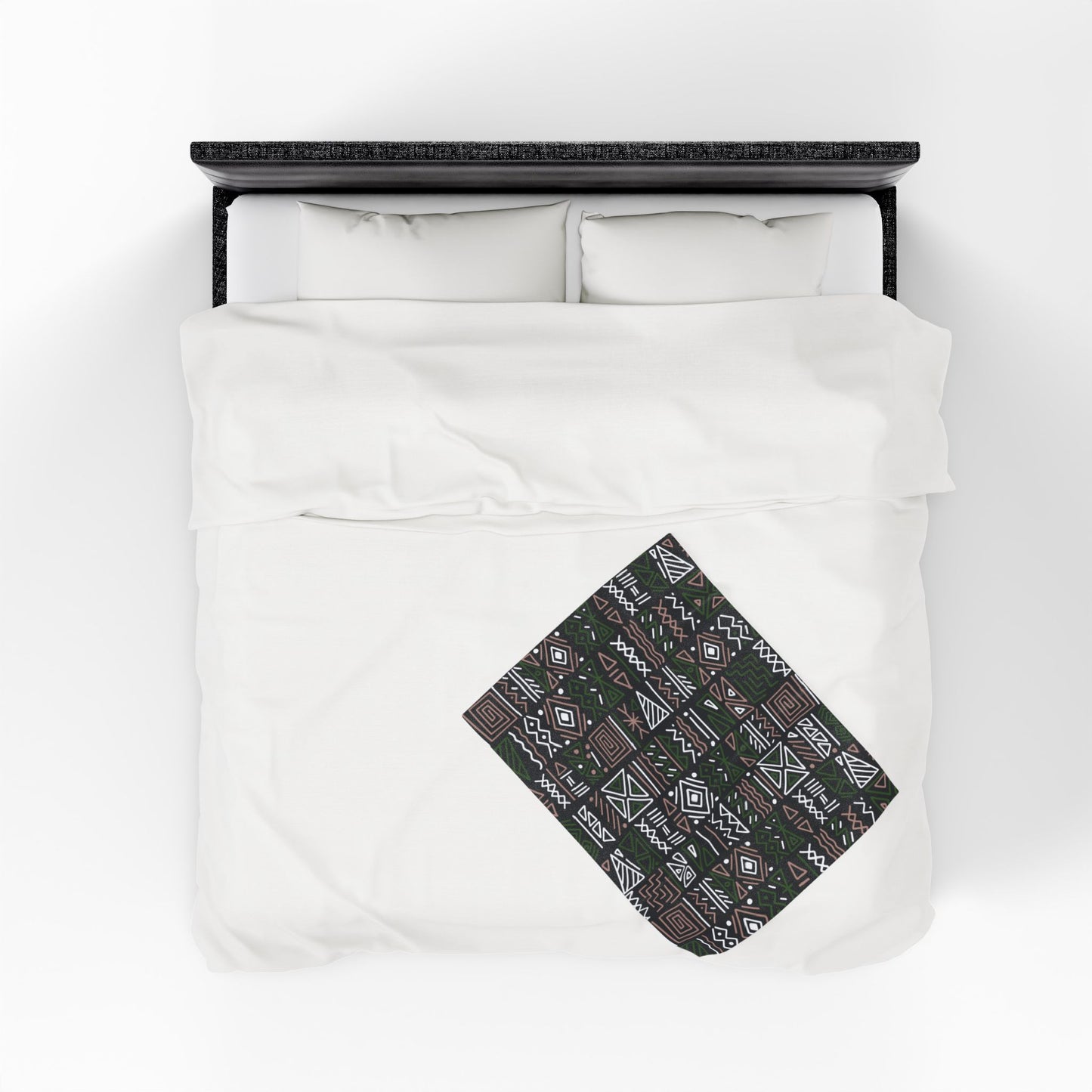 Nigerian Kente Cloth Velveteen Plush Blanket