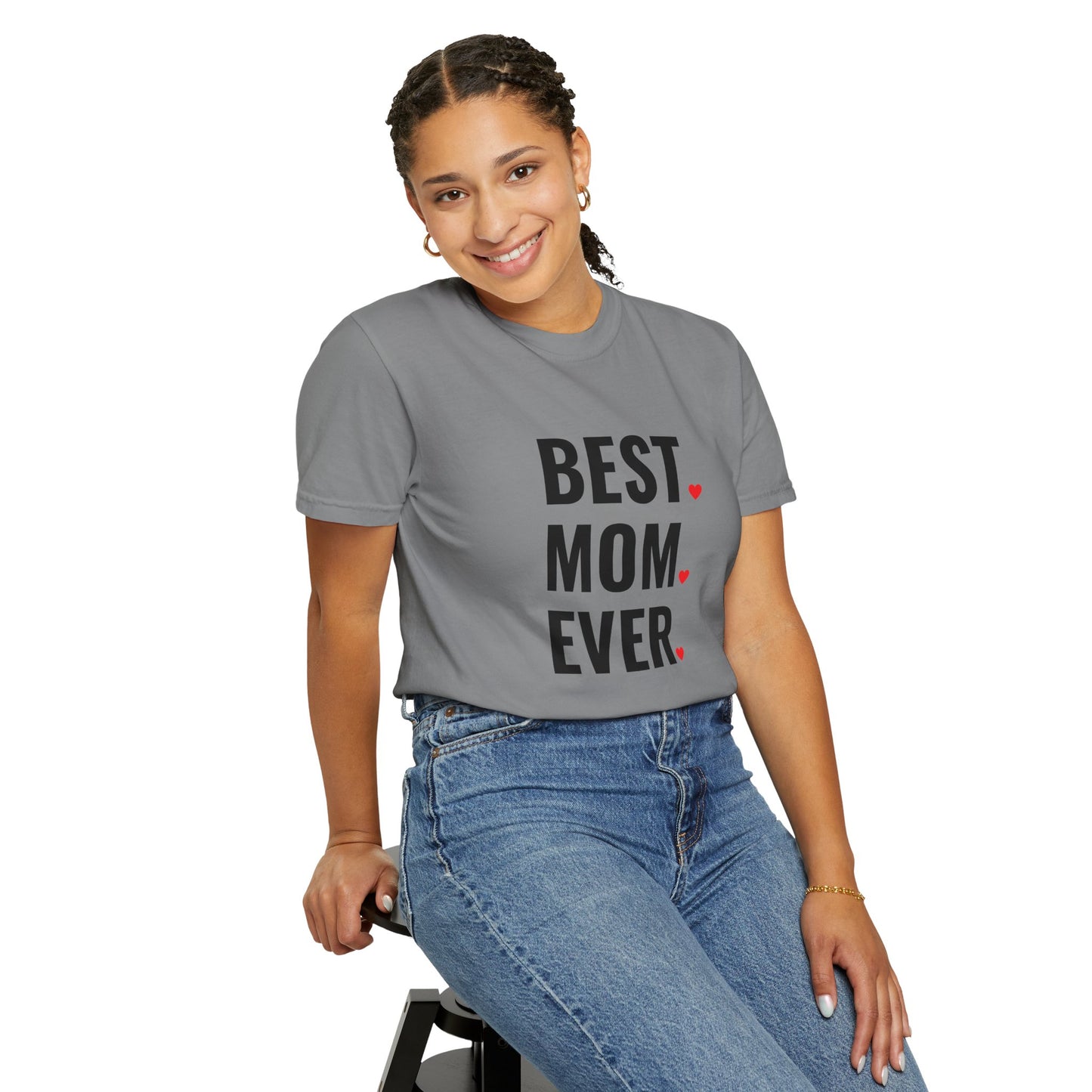 Best Mom Ever Hearts Oversized T-shirt
