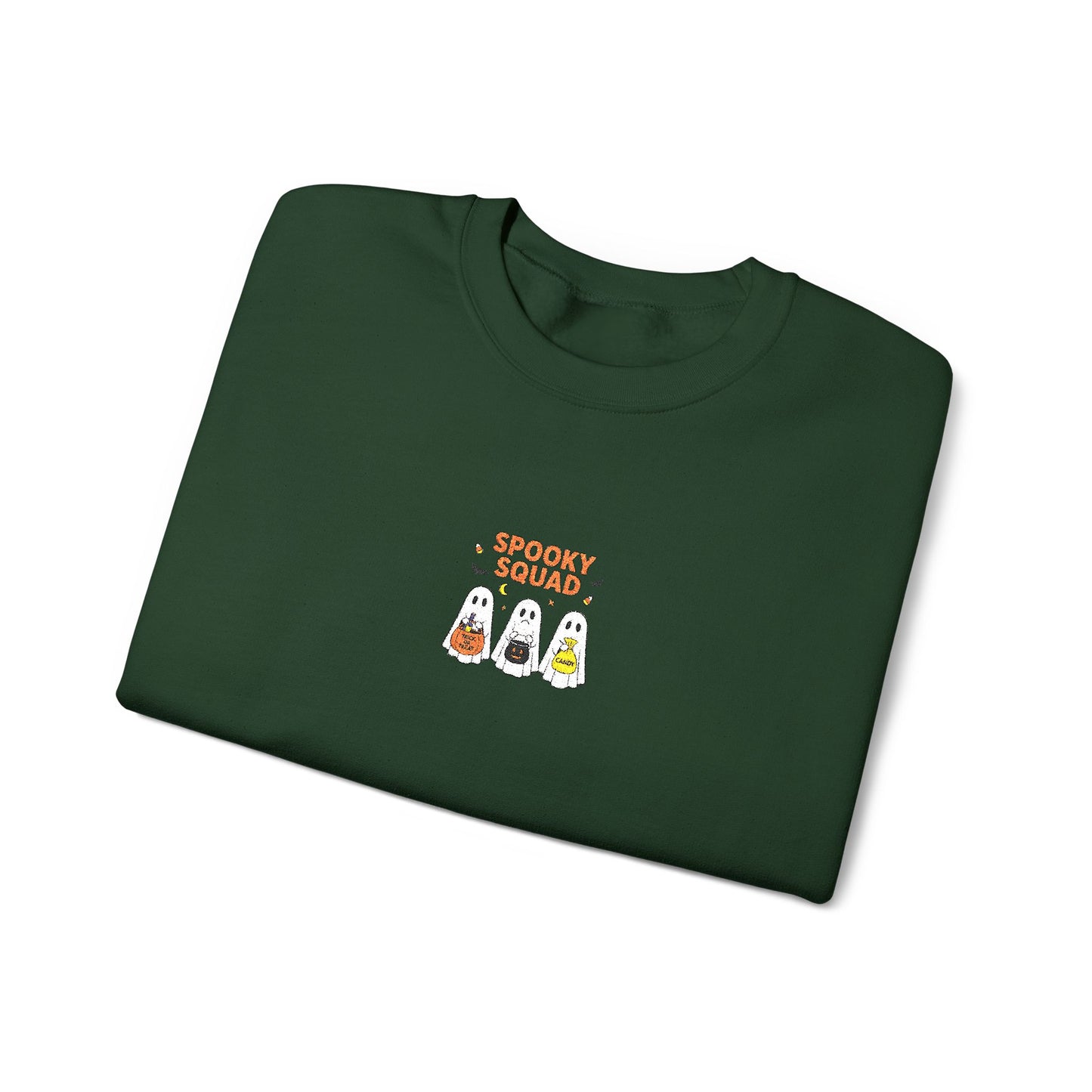 Spooky Squad Trick or Treat Embroidered Crewneck Sweatshirt