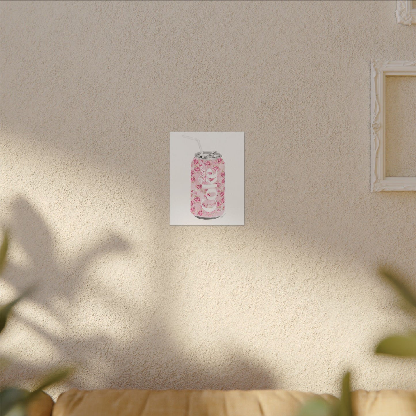 Rose Diet Coke Matte Canvas, Stretched