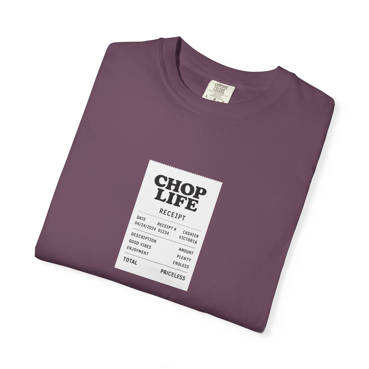 Chop Life Receipt Oversized T-shirt