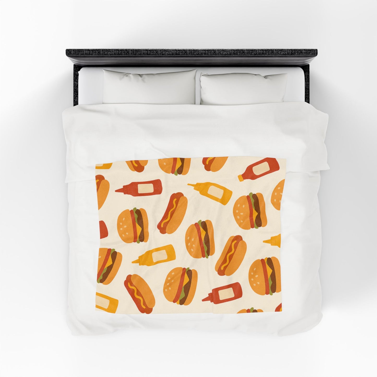 Hamburger Dog Velveteen Plush Blanket