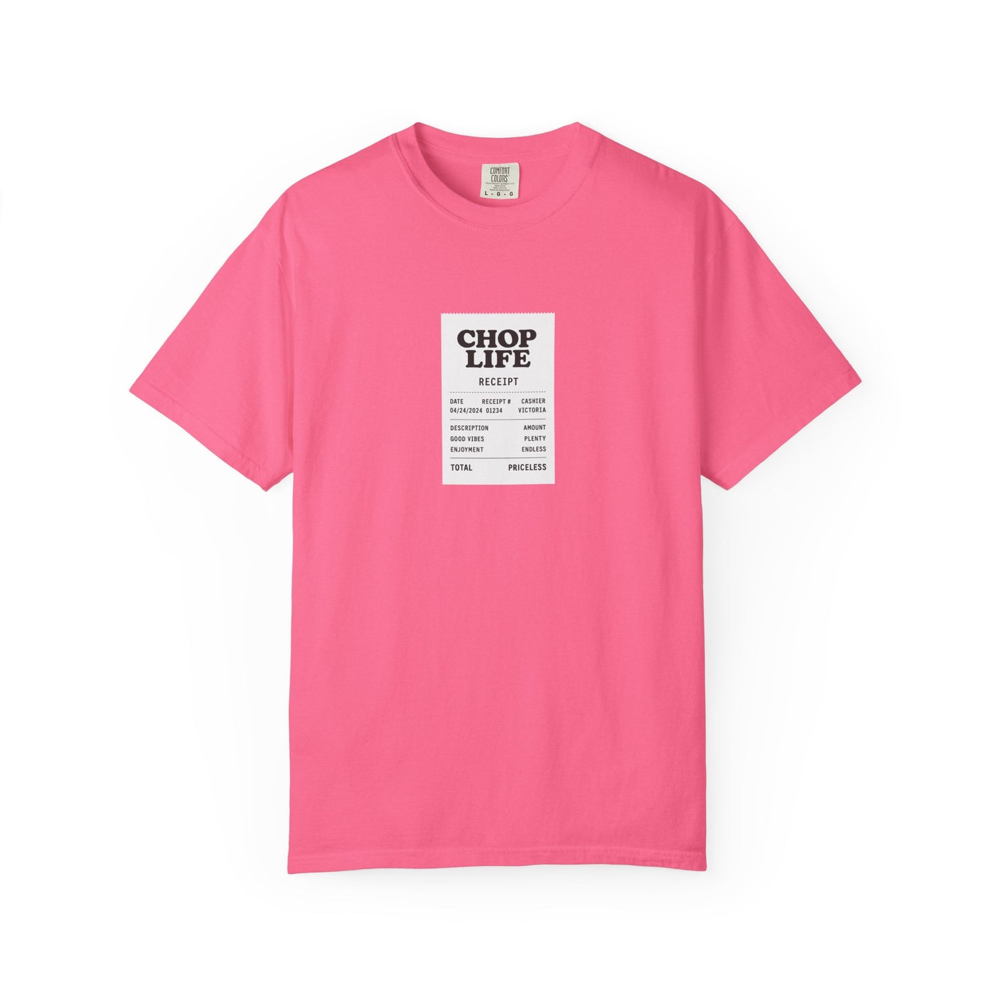 Chop Life Receipt Oversized T-shirt