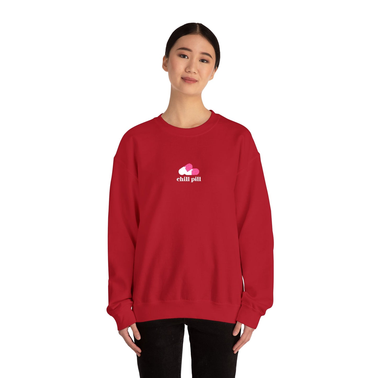 Chill Pill Embroidered Crewneck Sweatshirt