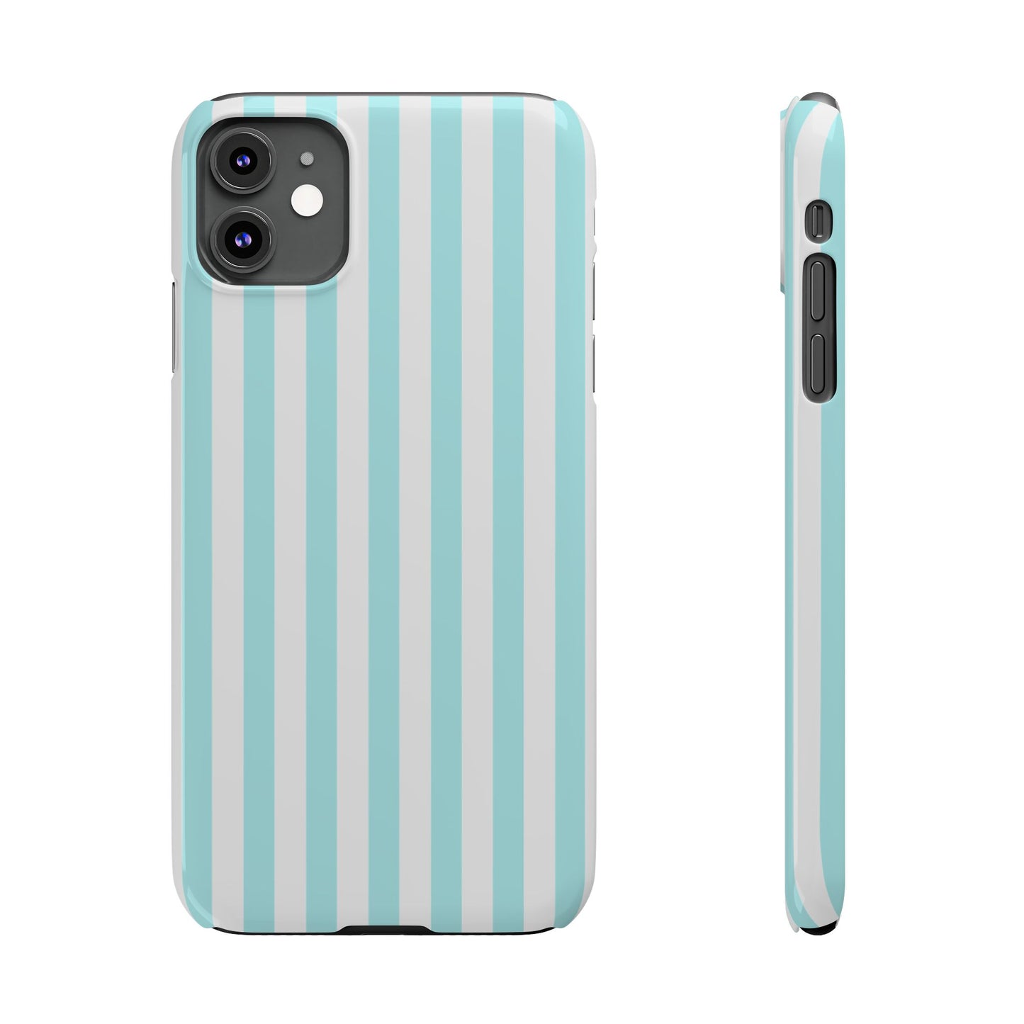 Blue Striped Summer Slim iPhone Case