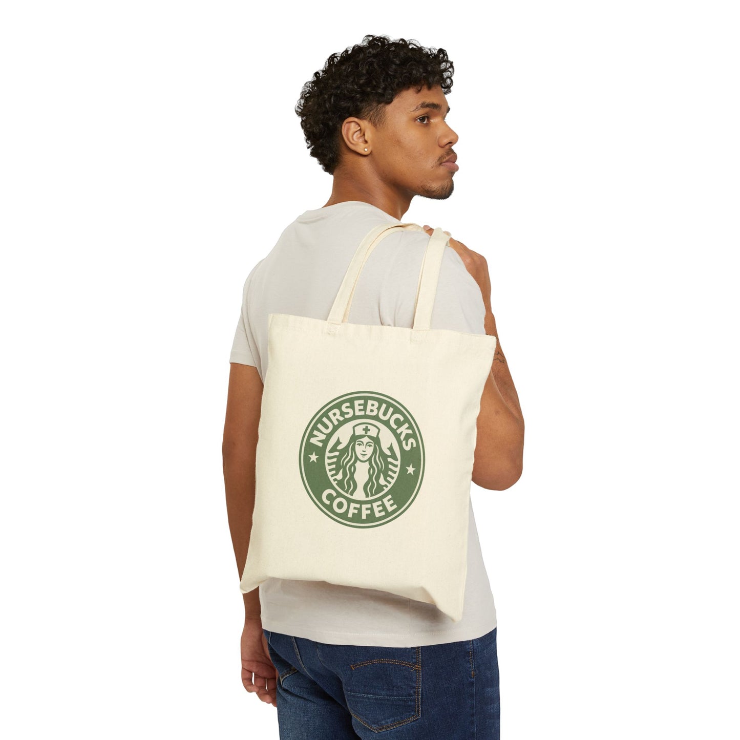 Nursebucks Coffee Cotton Canvas Tote Bag