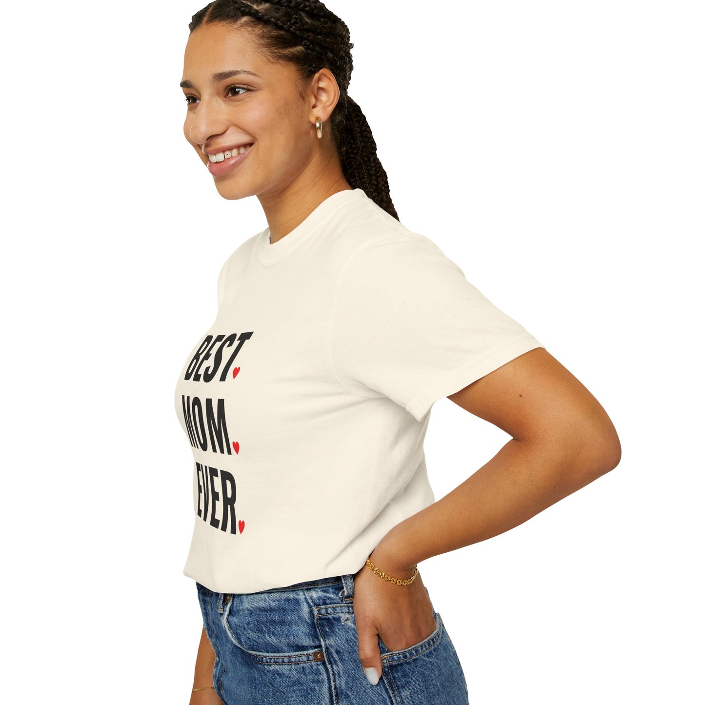 Best Mom Ever Hearts Oversized T-shirt