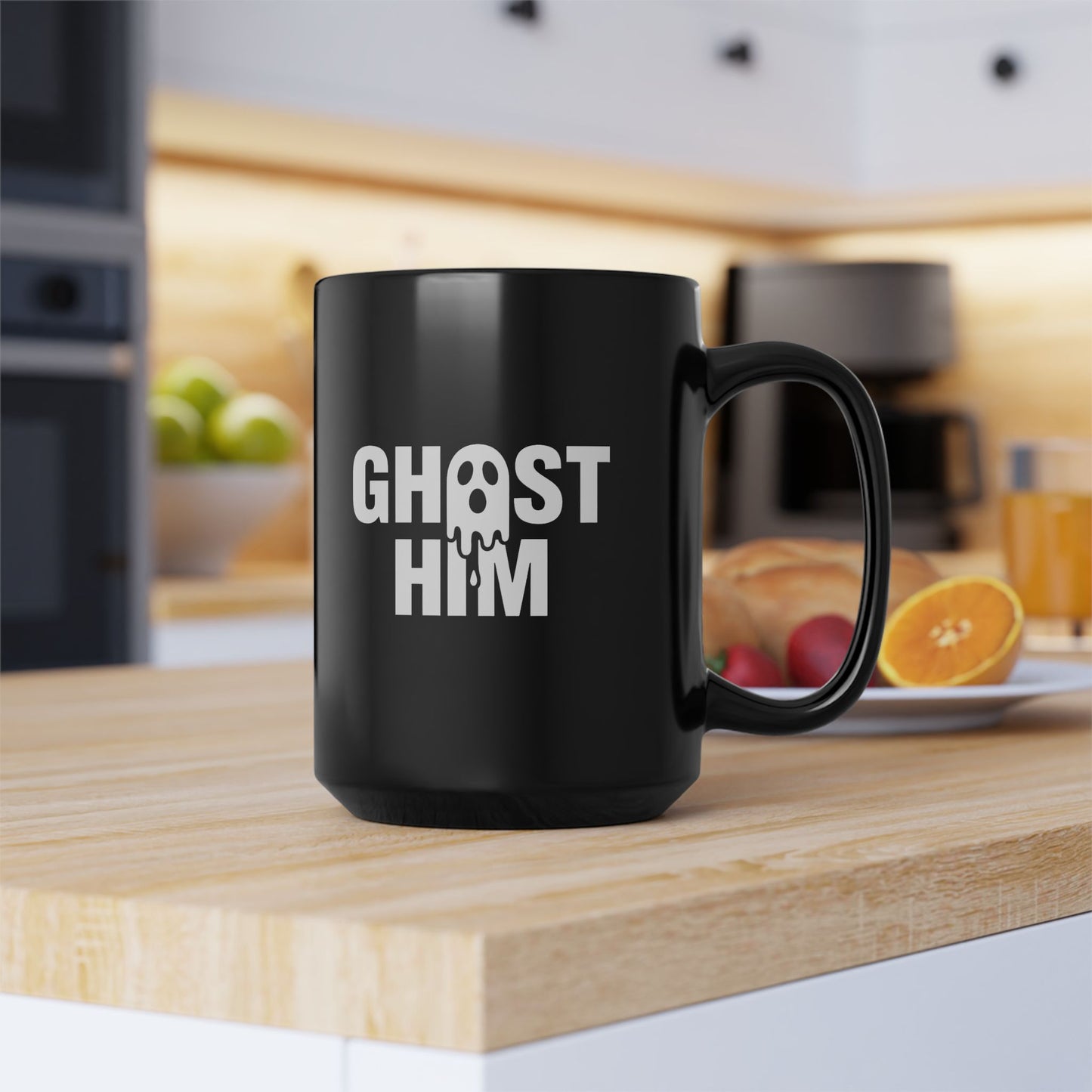 Ghost Him Black Mug (11oz, 15oz)