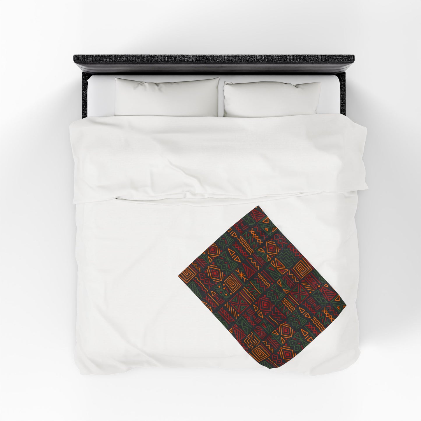 Kente Cloth Velveteen Plush Blanket