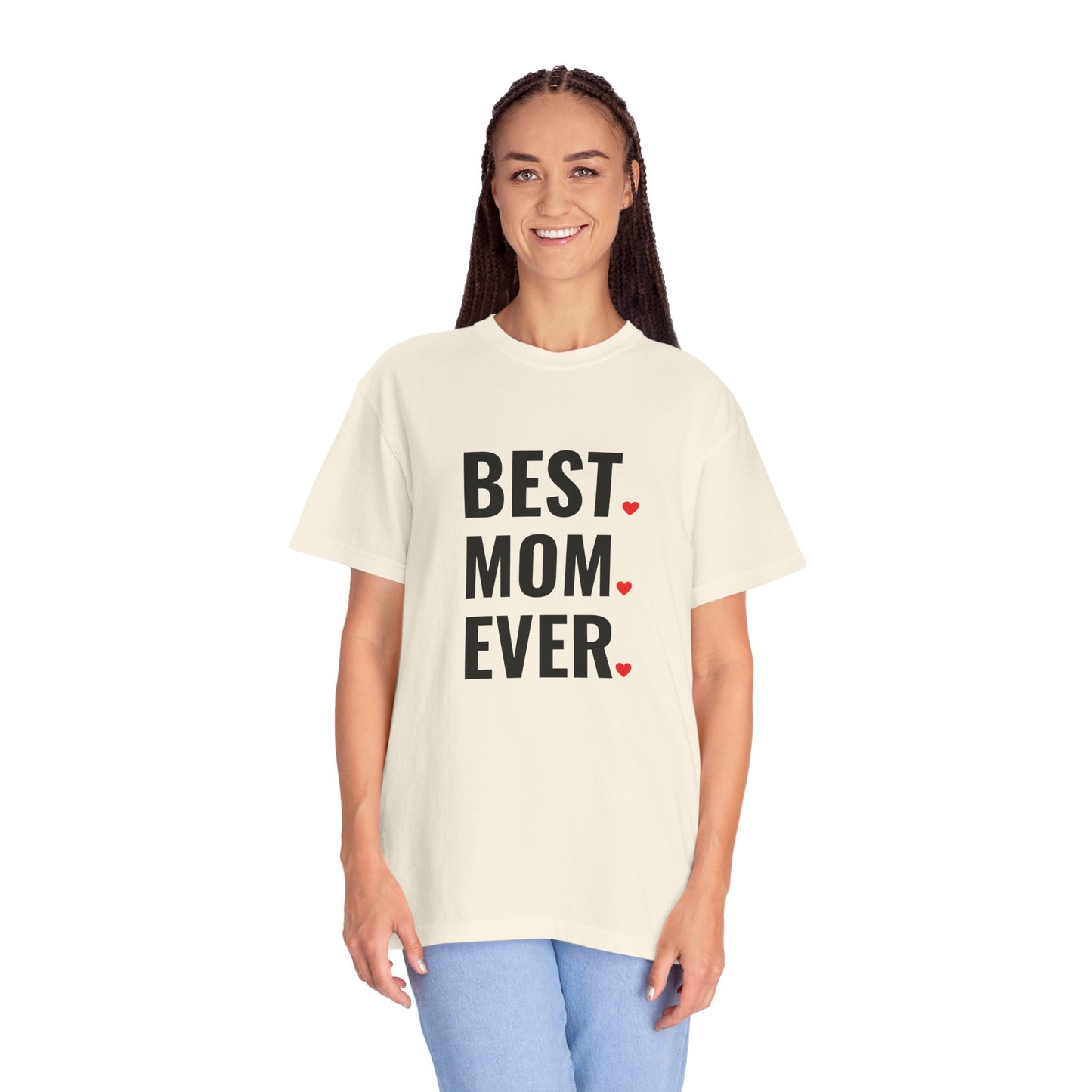 Best Mom Ever Hearts Oversized T-shirt