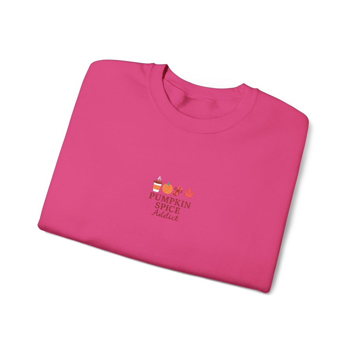 Pumpkin Spice Addict Embroidered Crewneck Sweatshirt