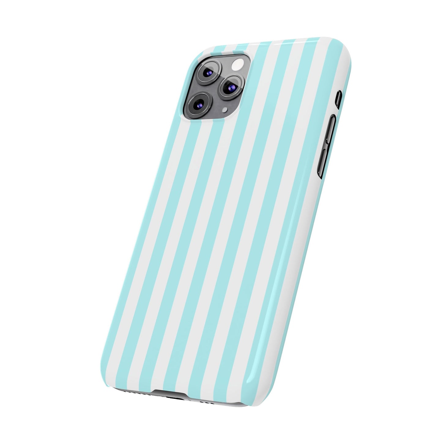Blue Striped Summer Slim iPhone Case