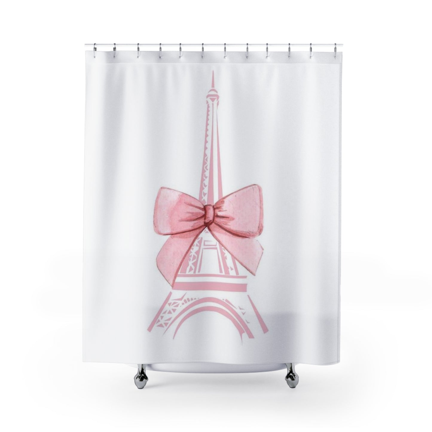 Eiffel Tower Bow Shower Curtain
